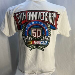NASCAR 50th Anniversary t shirt 1998 Sz L Vintage 2 sided